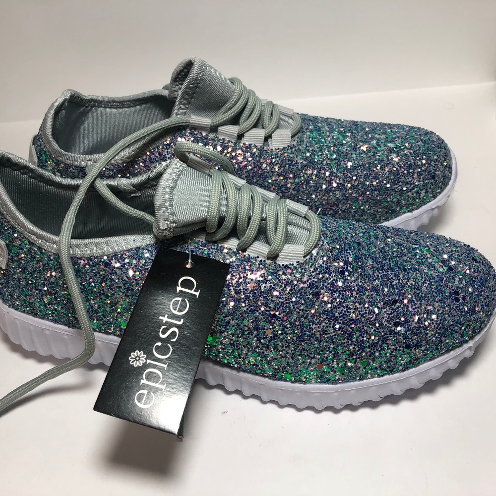 Glitter tennis shoes
